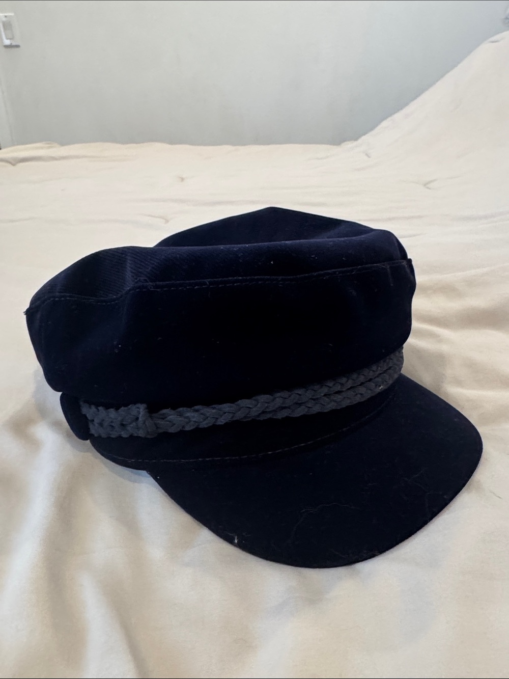 Echo Dark Navy Cotton Braided Rope Fisherman Cap